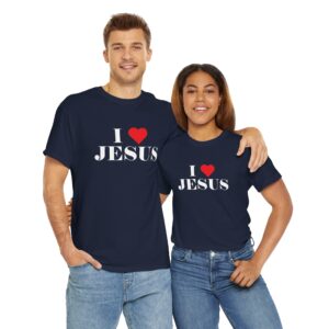 I Heart Jesus (White) - Unisex Heavy Cotton TShirt