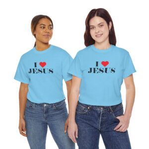 I Heart Jesus (Black) - Unisex Heavy Cotton TShirt