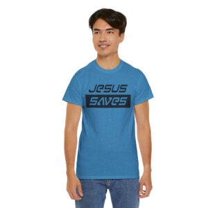 Jesus Saves (Black) - Unisex Heavy Cotton TShirt