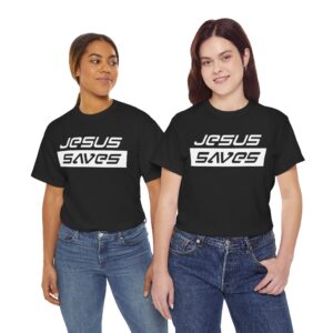 Jesus Saves (White) Unisex Heavy Cotton TShirt